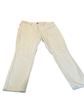 Good American size 12 winter white jeans High rise straight leg jeans